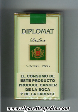 diplomat guatemalian version de luxe from above de luxe menthol l 20 s guatemala