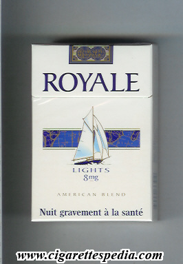 royale french version royale in the top with map american blend lights 8 mg ks 20 h france