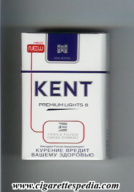 Kent (USA Blend Premium Lights 8 Triple Filter) KS-20-H - Russia and USA