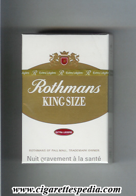 rothmans english version new design by special appointment extra legere ks 20 h holland england