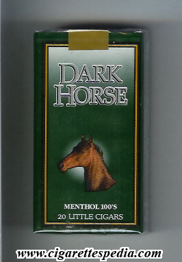 dark horse menthol little cigars l 20 s usa