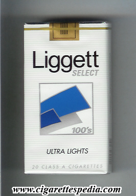 liggett select light design with square ultra lights l 20 s usa