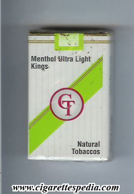 ct american version menthol ultra light ks 20 s usa
