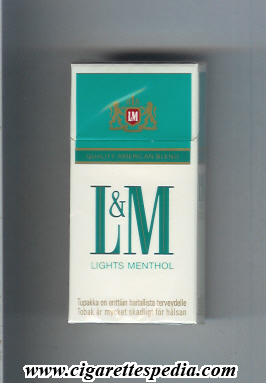 l m quality american blend lights menthol ks 10 h finland usa