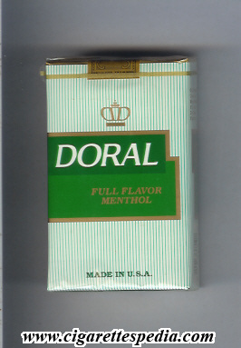 doral full flavor menthol ks 20 s usa