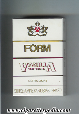 form vanilla new taste ultra light ks 20 h white finland