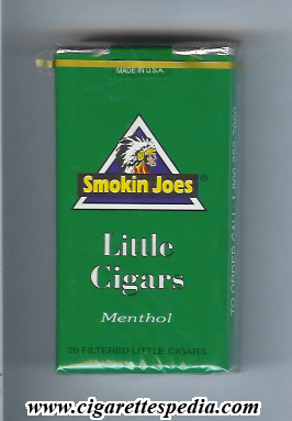 smokin joes little cigars menthol l 20 s usa