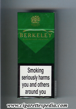berkeley menthol cigarettes Berkeley (english version) (horizontal name) (Menthol) L-10-H (green) -  England