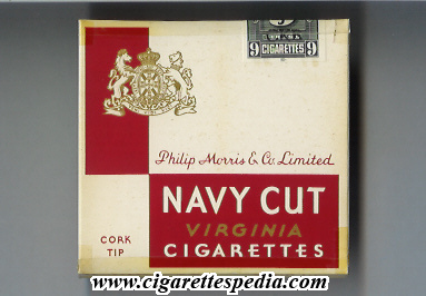 navy cut virginia cork tip s 9 b white red canada