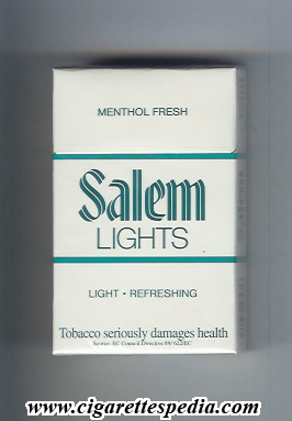 salem lights menthol fresh ks 20 h usa