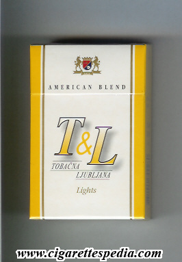 t l slovenian version tobacna ljubljna american blend lights ks 20 h slovenia