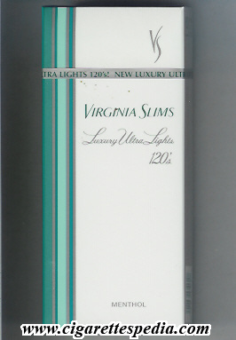 virginia slims name by one line ultra lights menthol sl 20 h usa
