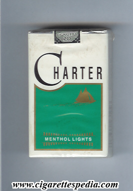 charter menthol lights ks 20 s usa