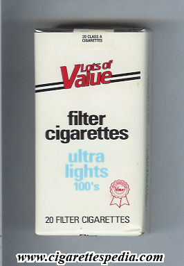 lots of value filter cigarettes ultra lights l 20 s usa