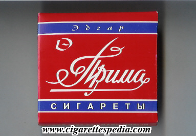 prima edgar cigareti t s 20 b red with blue lines from above and below russia