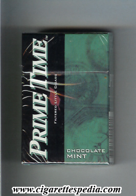prime time filtered little cigars chocolate mint ks 20 h usa
