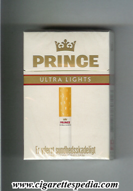 prince with cigarette ultra lights ks 20 h denmark