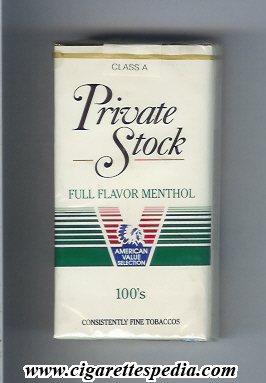 private stock design 1 full flavor menthol l 20 s usa
