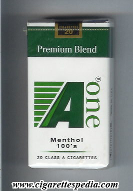 a one vertical one premium blend menthol l 20 s india usa