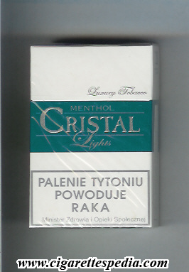 cristal polish version luxury tobacco menthol lights ks 20 h poland