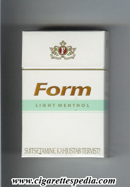 form white design with colour line in the middle light menthol ks 20 h finland