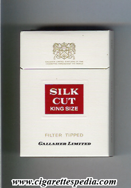 silk cut filter tipped gallaher limited ks 20 h white red england
