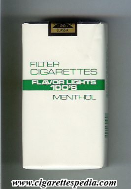 flavor lights filter cigarettes menthol l 20 s usa