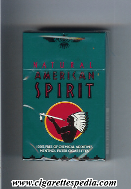 natural american spirit menthol ks 20 h green usa