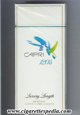 capri american version menthol lights sl 20 h usa