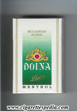 doina moldavian version lux menthol moldavian blend ks 20 h white green moldova