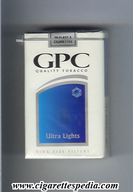 gpc design 3 quality tabacco ultra lights ks 20 s usa