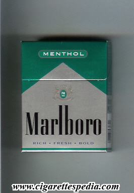 marlboro menthol s 20 h silver green usa