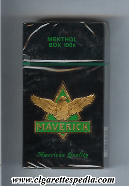 maverick american version dark design menthol l 20 h black gold green usa
