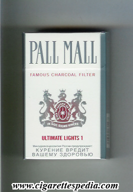 pall mall american version famous charcoal filter ultimate lights 1 ks 20 h russia usa