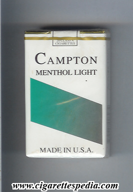 campton menthol light ks 20 s usa
