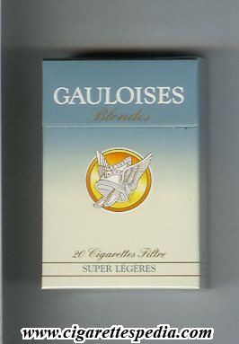 gauloises blondes with ring super legeres ks 20 h yellow blue france