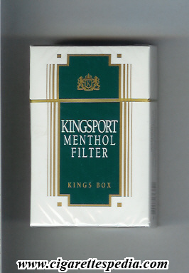 kingsport american version menthol filter ks 20 h usa