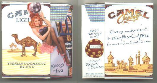 Camel Lights (Casino Showgirl Issue - Eva) side slide KS-20-H - USA.jpg