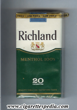 richland menthol l 20 s usa