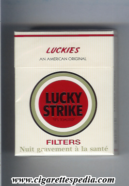lucky strike luckies an american original filters ks 25 h france usa