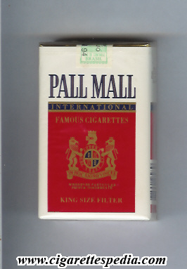pall mall american version international famous cigarettes ks 20 s brasil usa
