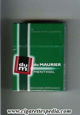 du maurier with vertical line with square menthol s 20 h trinidad