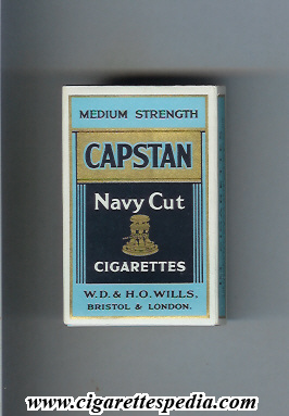 capstan navy cut medium strength s 10 h blue black