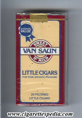 van saun sweet n mild little cigars l 20 s usa
