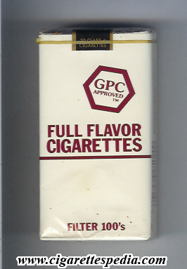 gpc design 1 approved full flavor cigarettes filter l 20 s usa