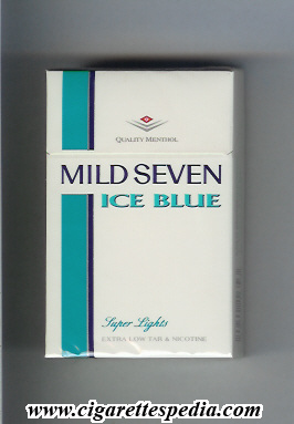 mild seven horizontal name ice blue super lights menthol ks 20 h japan