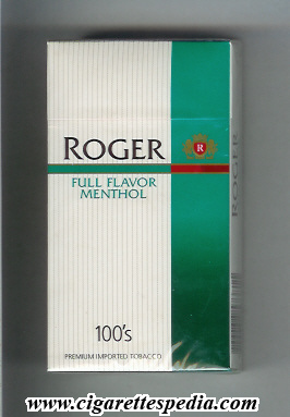 roger design 2 full flavor menthol l 20 h latvia usa