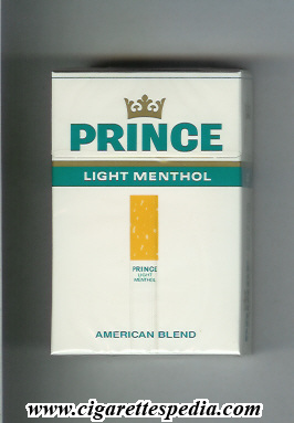 prince with cigarette light menthol american blend ks 20 h denmark