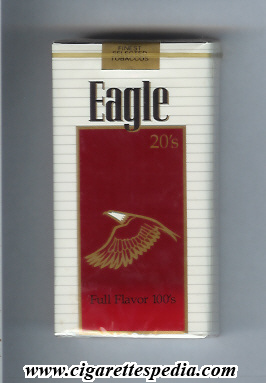 eagles cigarettes Eagle (american version) (design 2) (Finest Selected Tobaccos) (Full  Flavor) L-20-S - USA