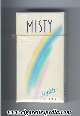 A hard pack of USA-made Misty Lights 120's.  From New York.